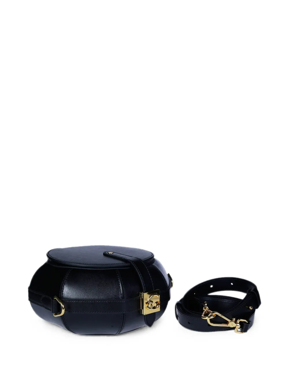 Coccinelle Sewing Box leren clutch Zwart