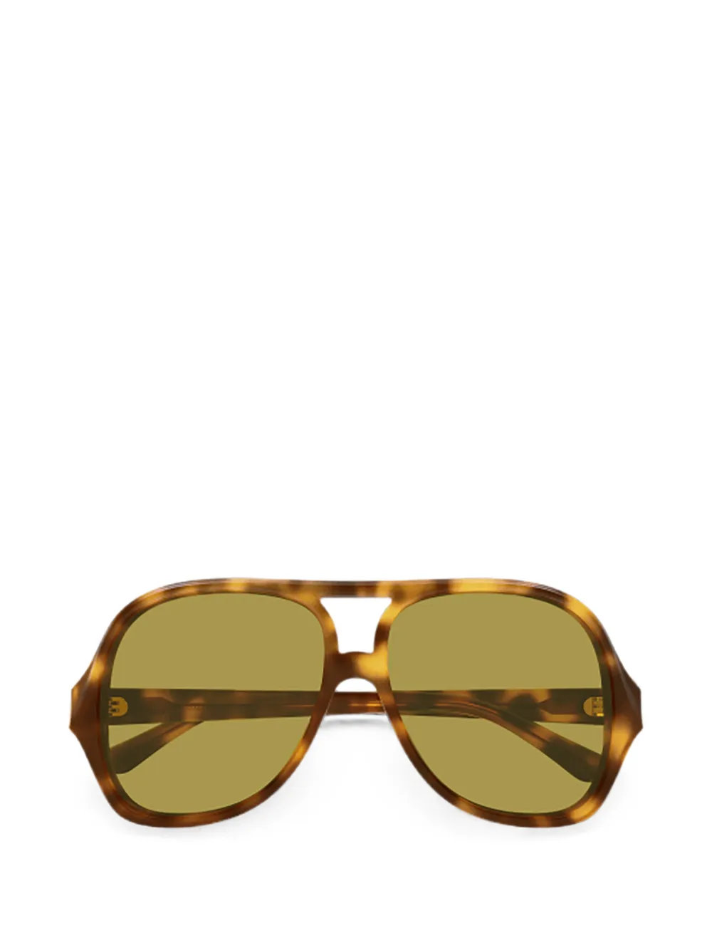 Chloé Tortoiseshell-effect Pilot-frame Sunglasses In Brown