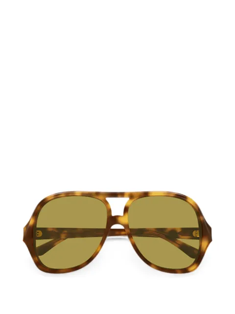 Chloé Eyewear tortoiseshell-effect pilot-frame sunglasses