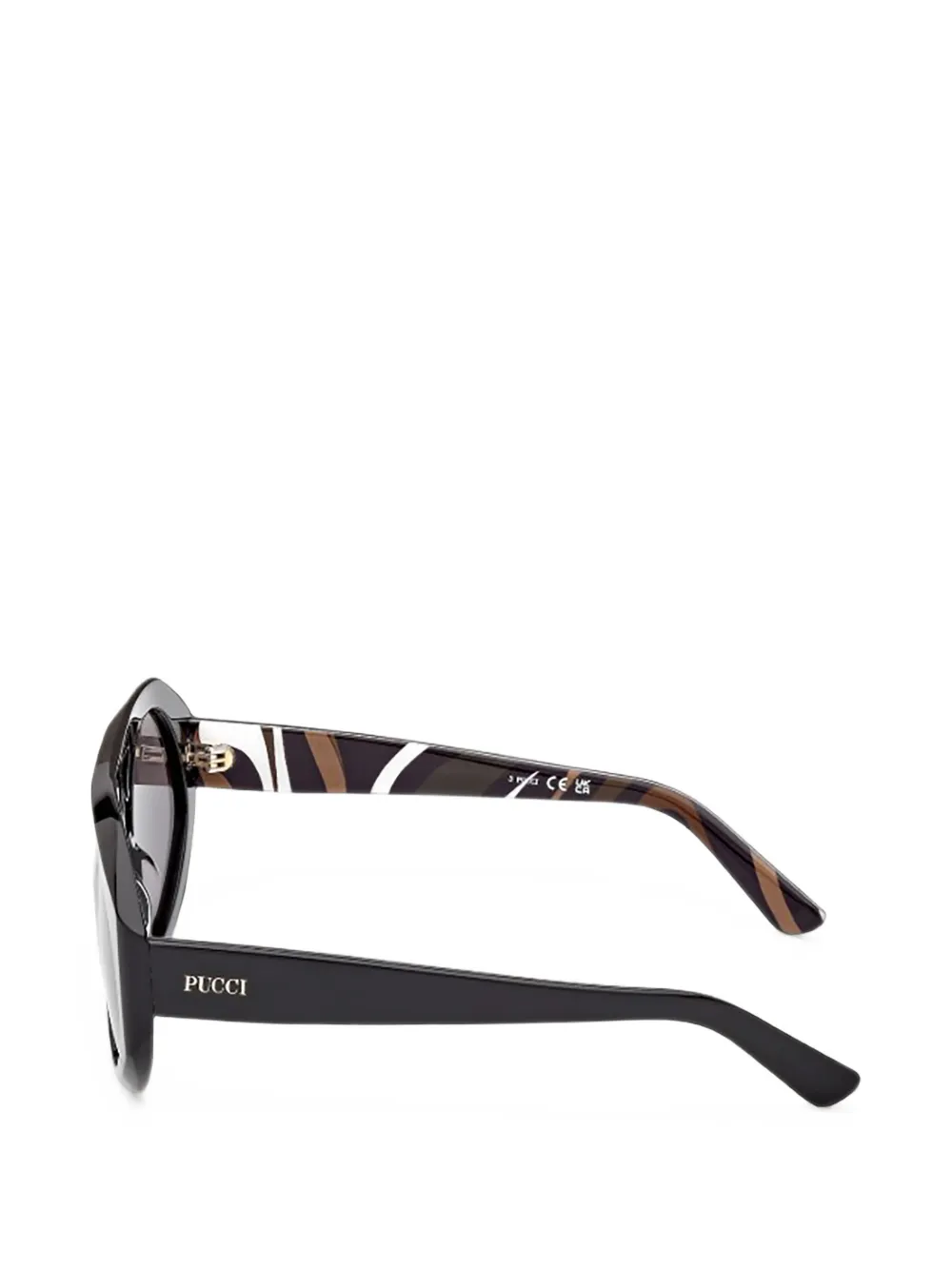 PUCCI Navigator Sunglasses in Black, view 3