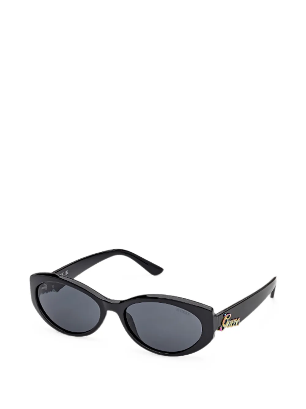 GUESS EYEWEAR Zonnebril met ovalen montuur Zwart