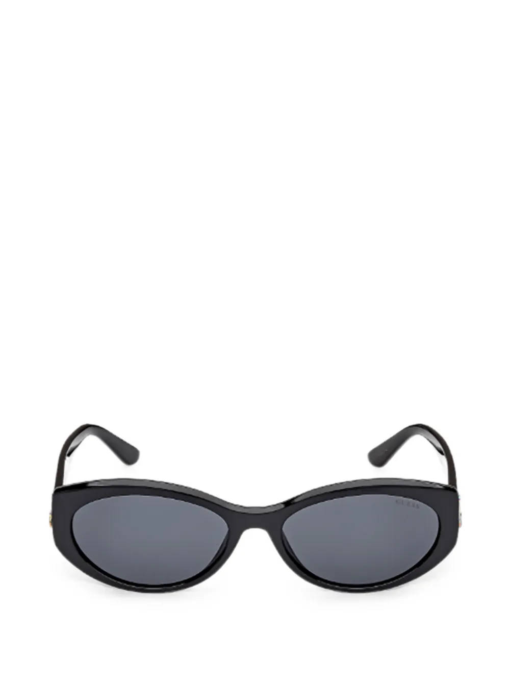 GUESS EYEWEAR logo-plaque oval-frame sunglasses - Nero