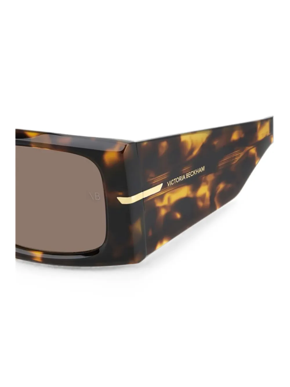 Victoria Beckham Eyewear Zonnebril met rechthoekig montuur Bruin
