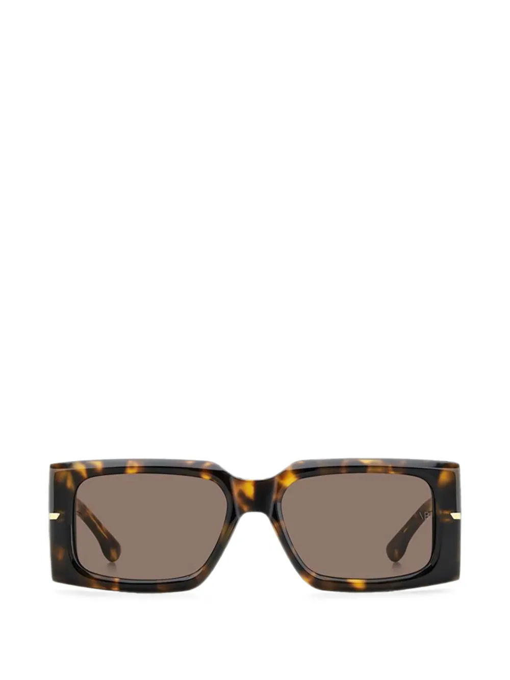 Victoria Beckham Eyewear tortoiseshell-effect rectangle-frame sunglasses - Braun