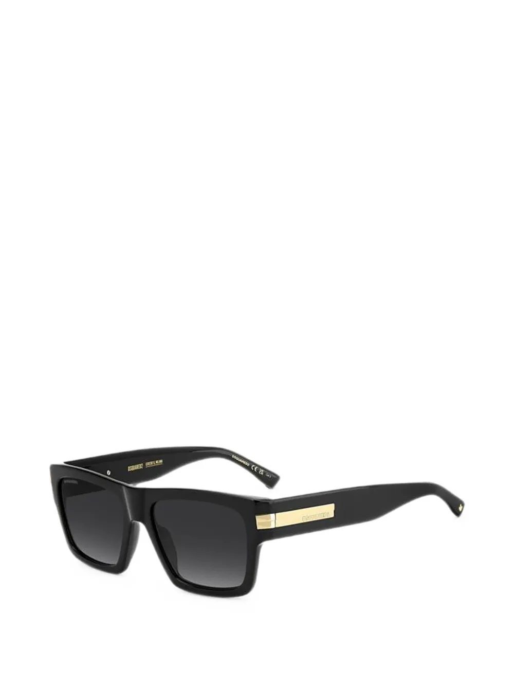 DSQUARED2 EYEWEAR Zonnebril met vierkant montuur en logoplakkaat Zwart