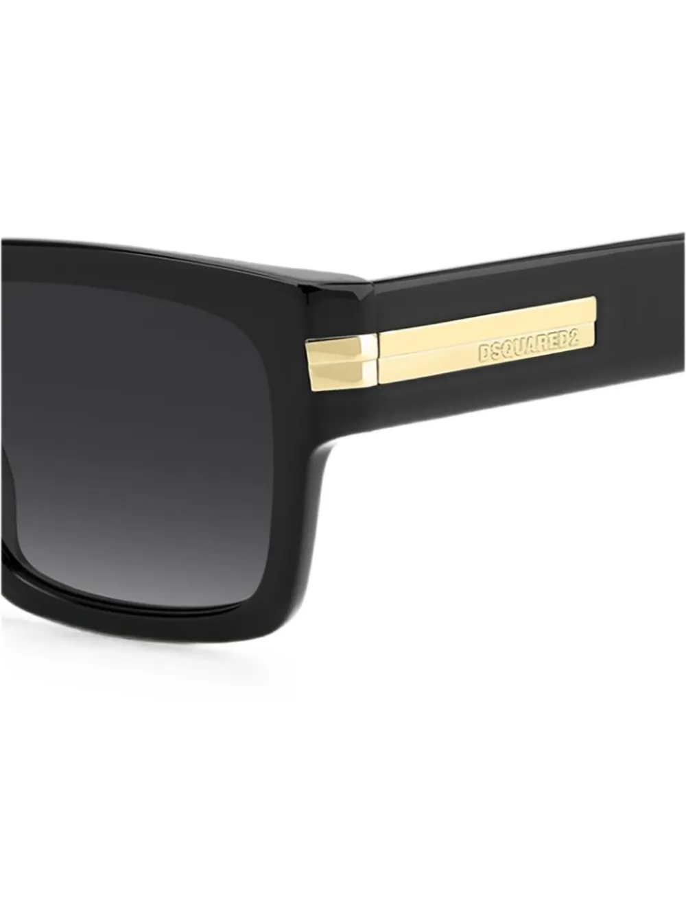 DSQUARED2 EYEWEAR Zonnebril met vierkant montuur en logoplakkaat Zwart