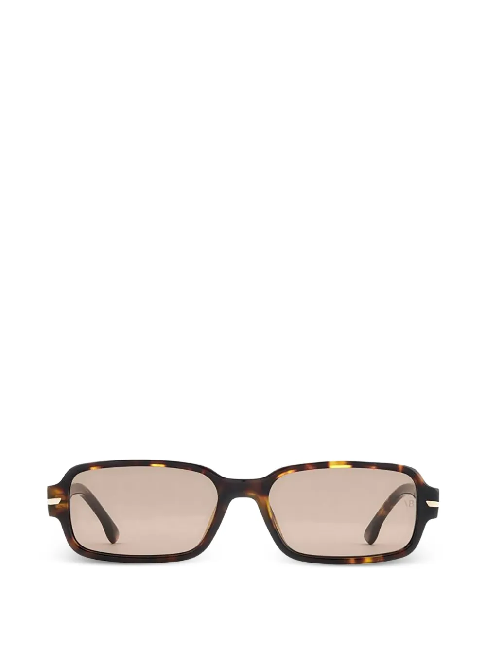 Victoria Beckham Eyewear tortoiseshell-effect rectangle-frame sunglasses - Marrone