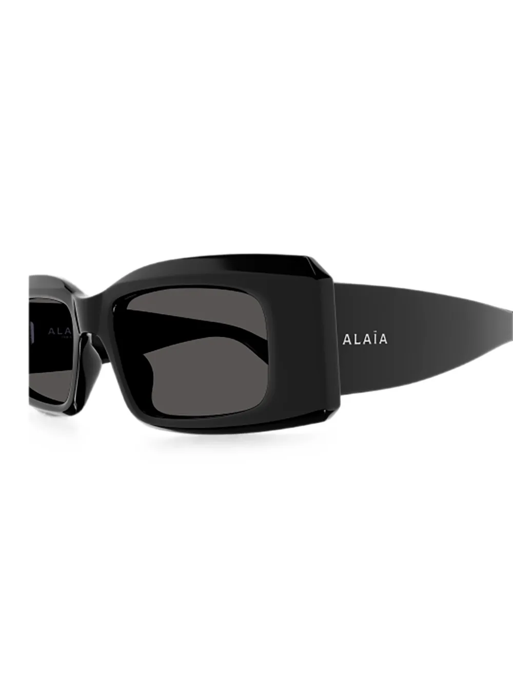 Alaia Eyewear Zonnebril met rechthoekig montuur Zwart