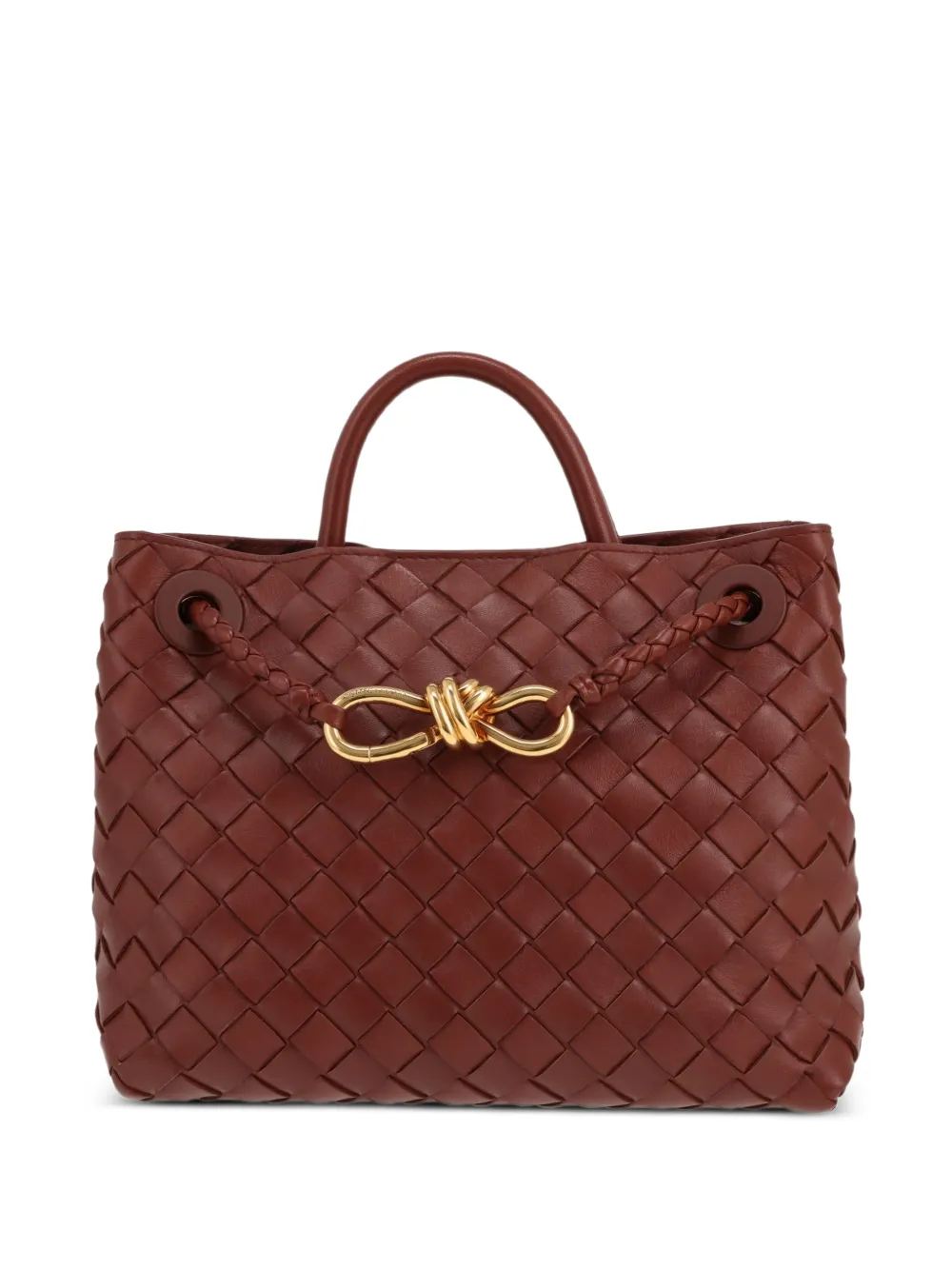 Bottega Veneta Pre-Owned Andiamo intrecciato handbag - Red