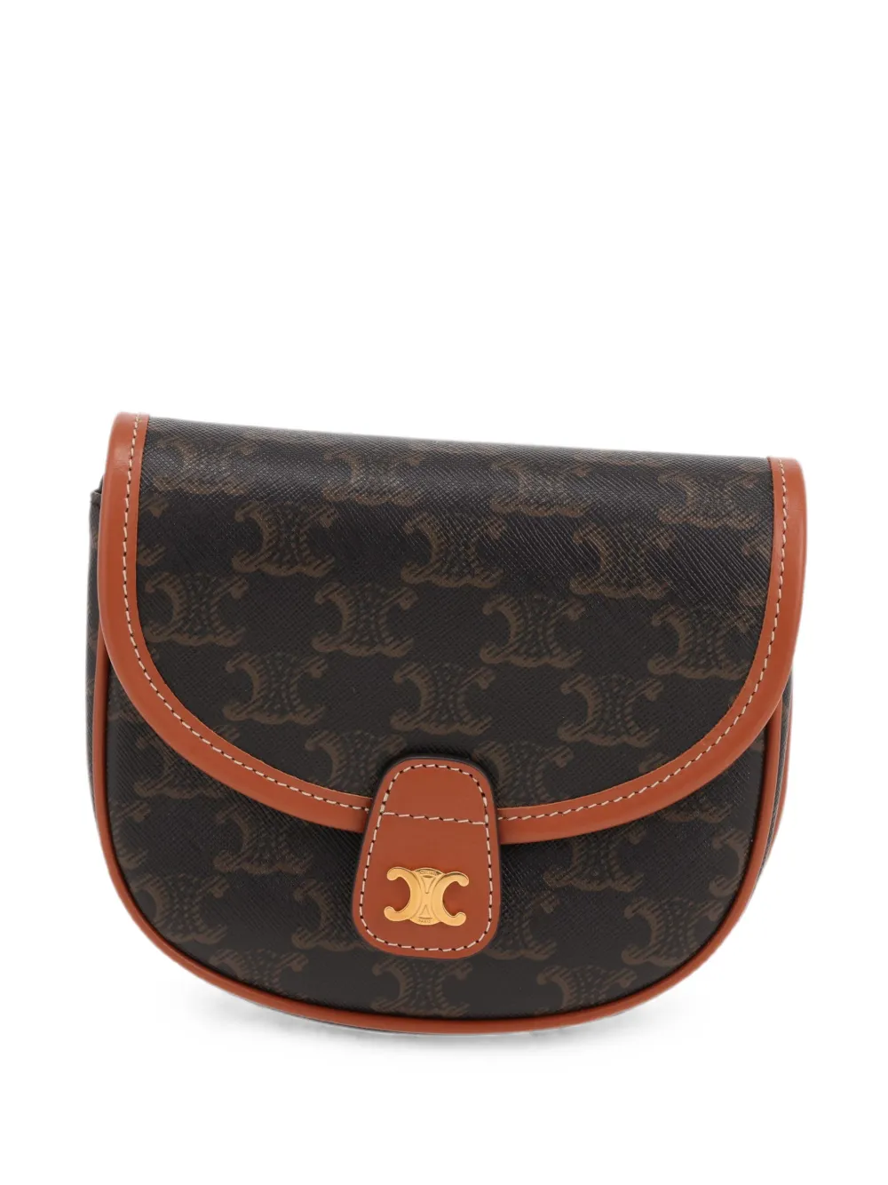 Celine Pre-Owned 2020s Folco shoulder bag - Marrone