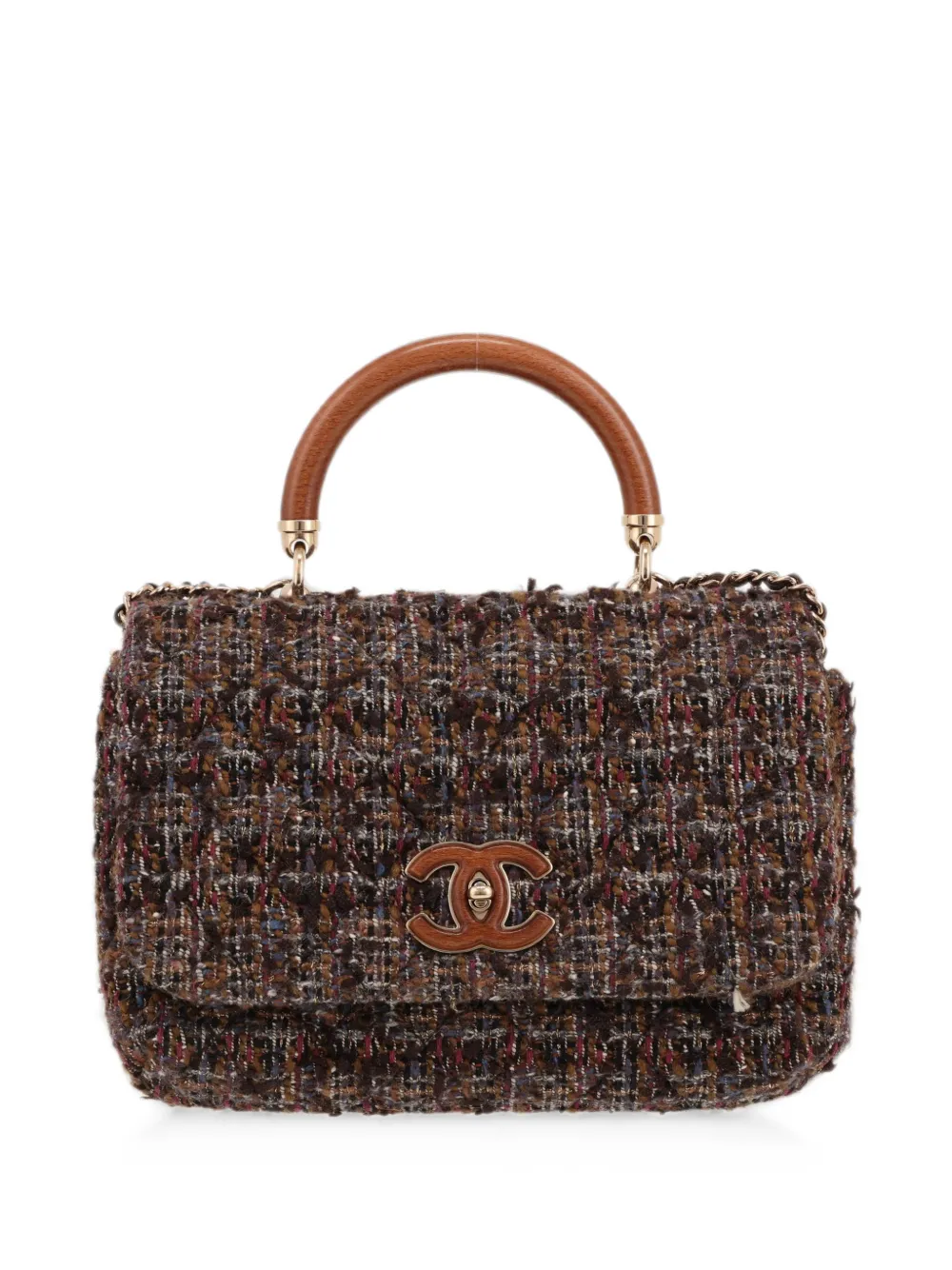 CHANEL Pre-Owned 2019 Knock On Wood shoulder bag - Marrone