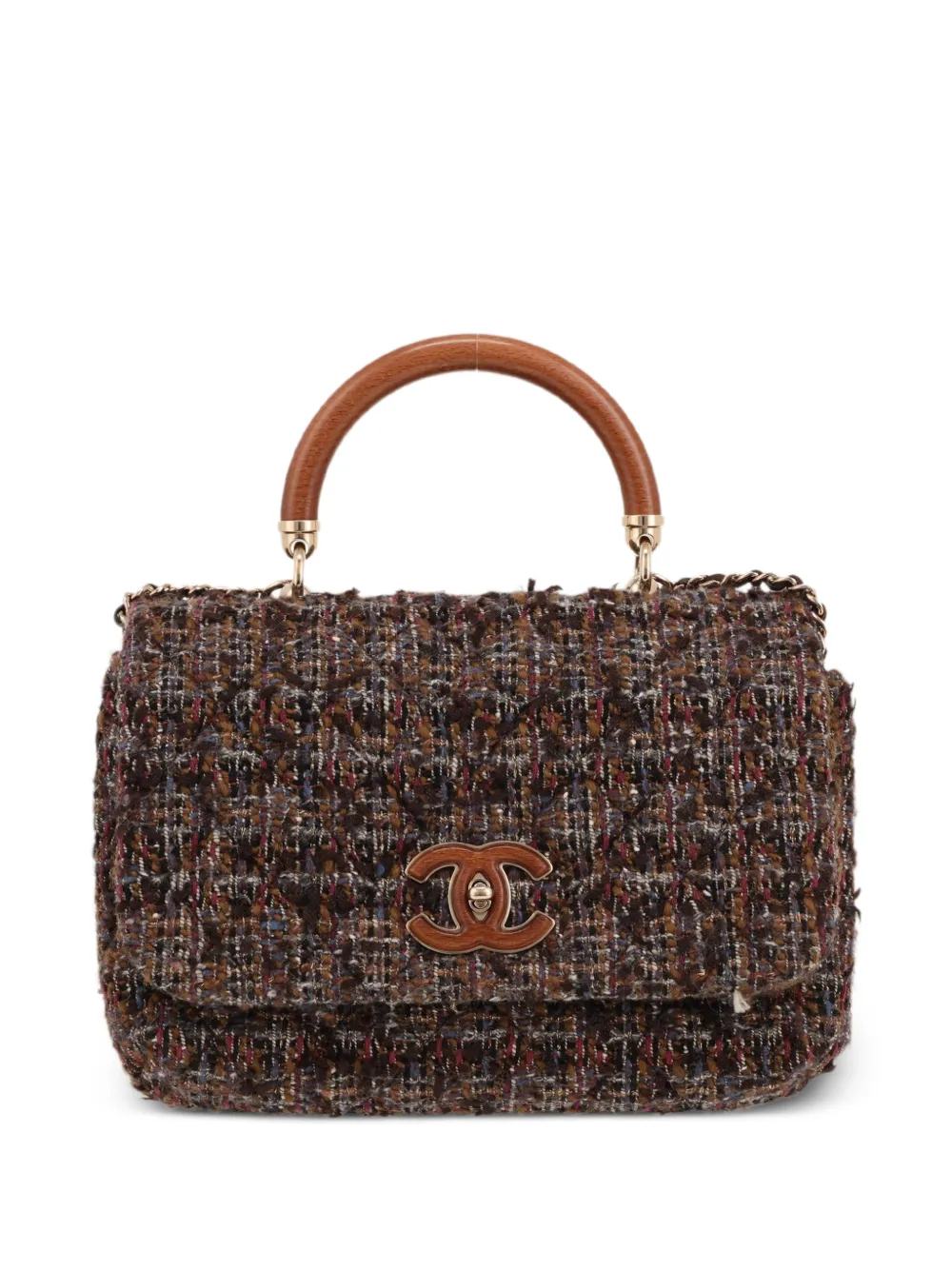 CHANEL Pre-Owned 2019 Knock On Wood shoulder bag - Marrone