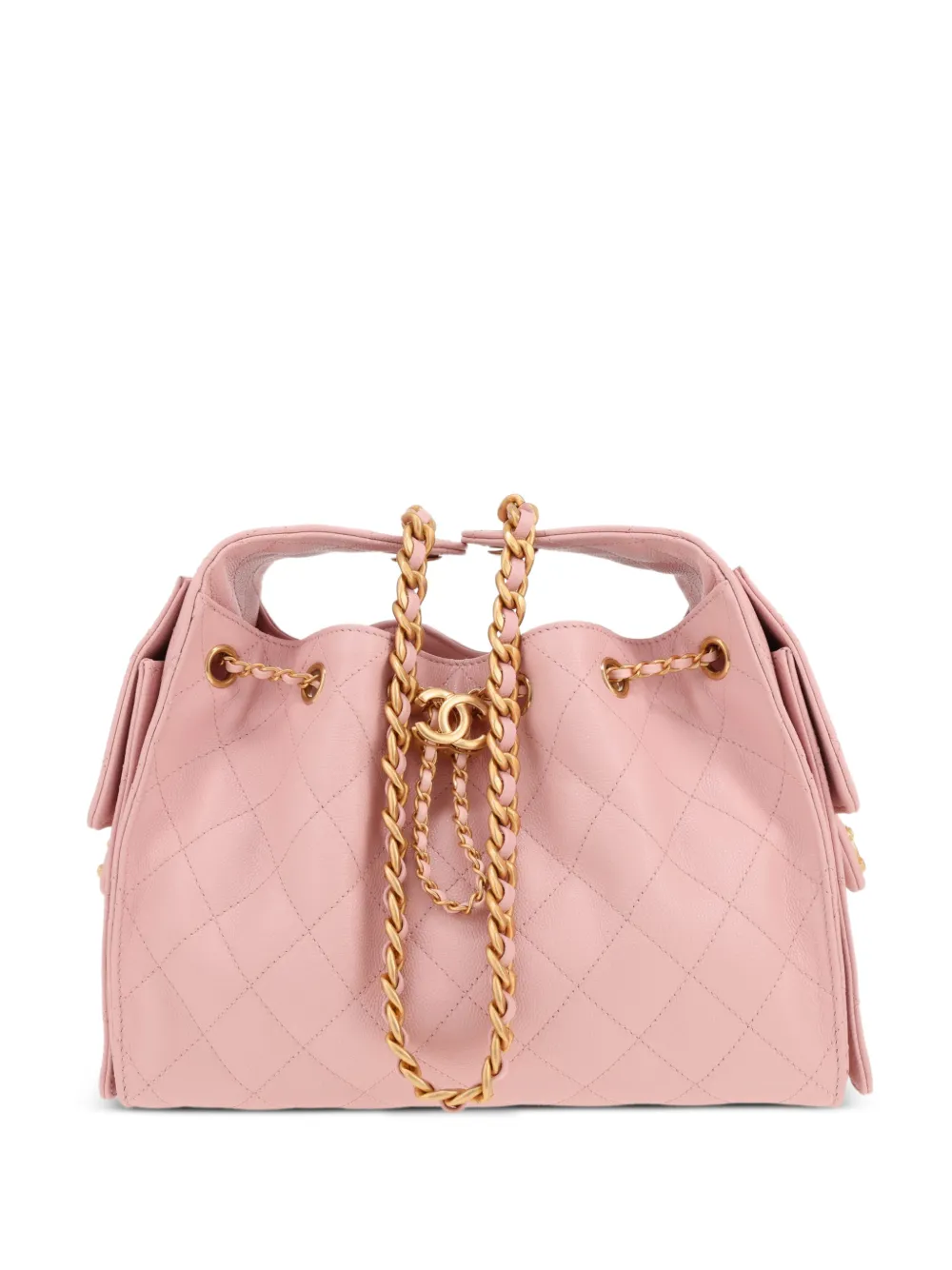 CHANEL Pre-Owned 2025 quilted leather shoulder bag - Pink