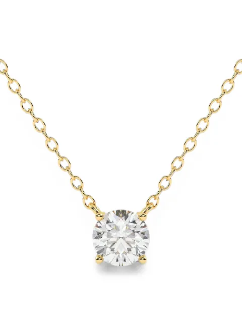 Diamond Essentials collar con dije de zafiro y diamantes en pavé