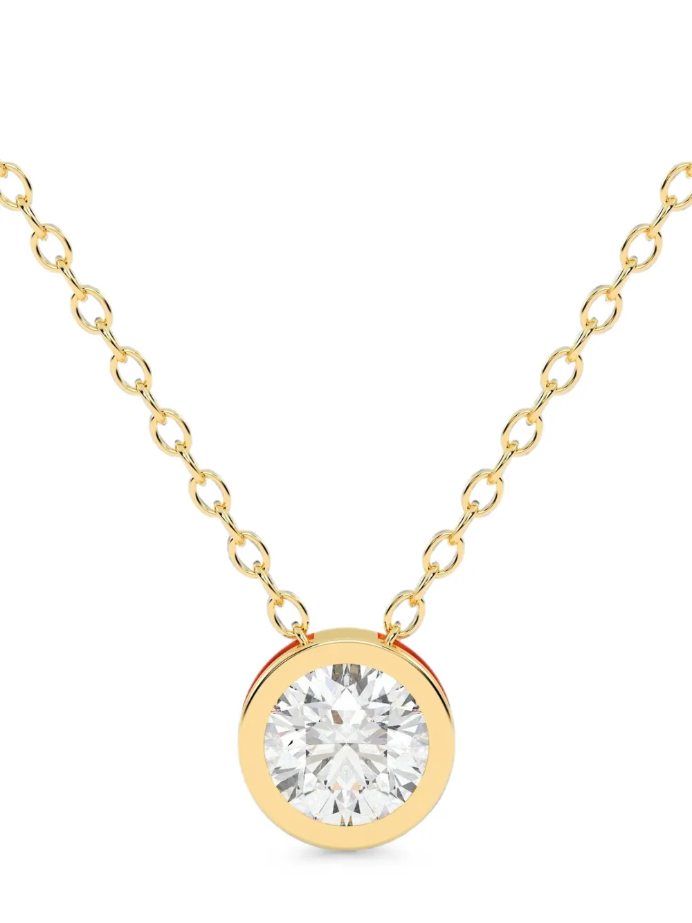 Diamond Essentials lab-grown diamond bezel necklace - Gold