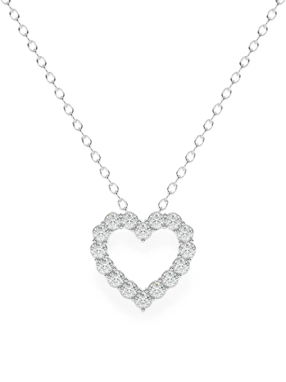 Diamond Essentials lab-grown diamond heart necklace - Argento