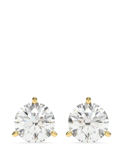 Diamond Essentials boucles d'oreilles serties de diamants de synthèse serti martini