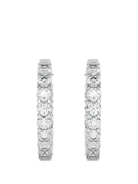 Diamond Essentials laboratory-grown diamond hoop earrings