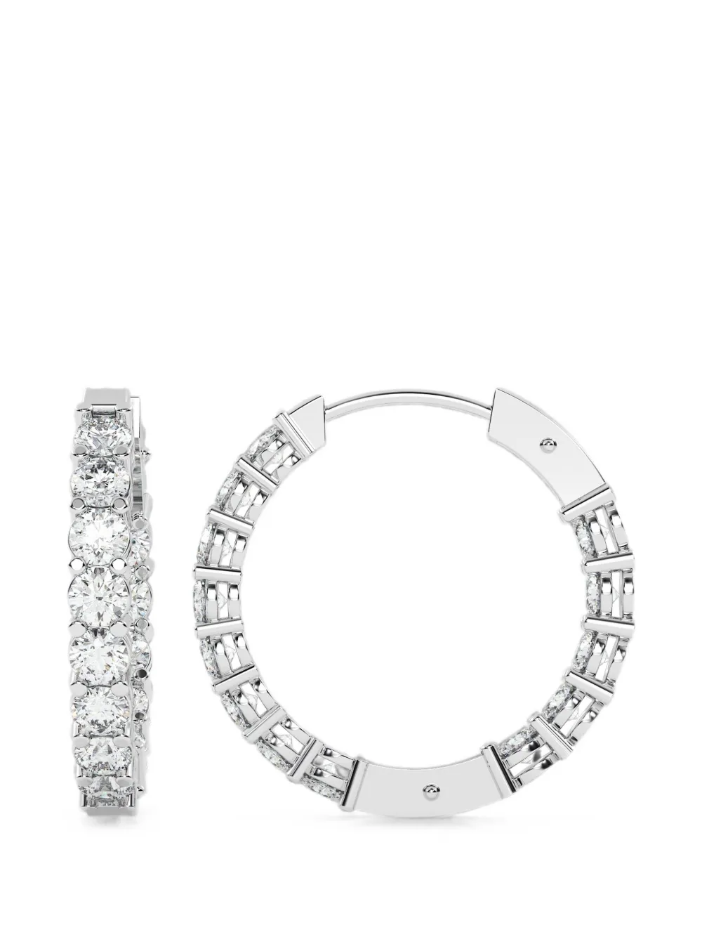 Diamond Essentials laboratory-grown diamond hoop earrings - Argento