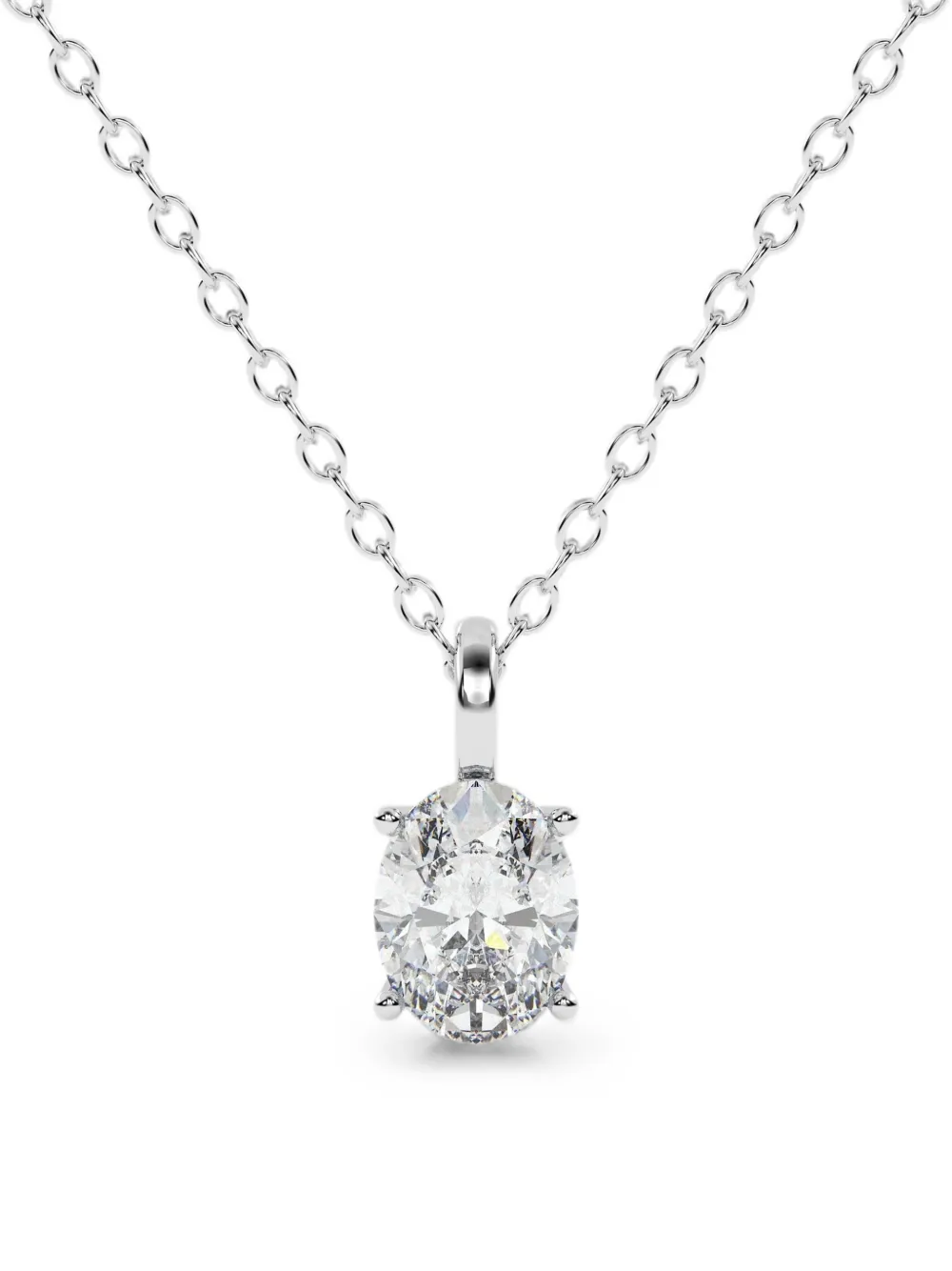 Diamond Essentials laboratory-grown diamond solitaire necklace - Silber