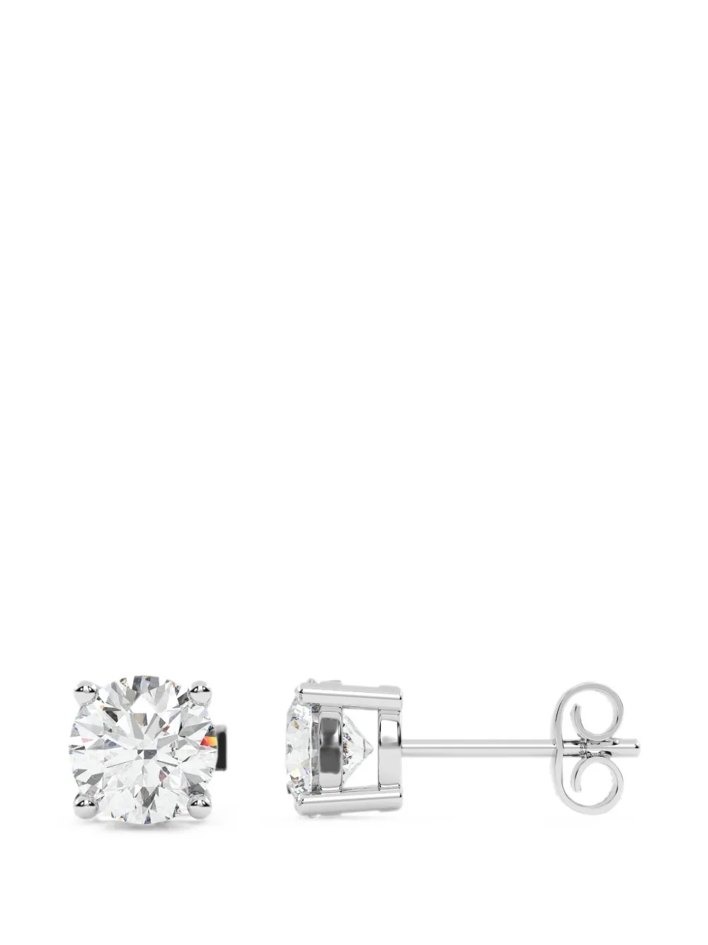 Diamond Essentials laboratory-grown diamond solitaire earrings - Argento