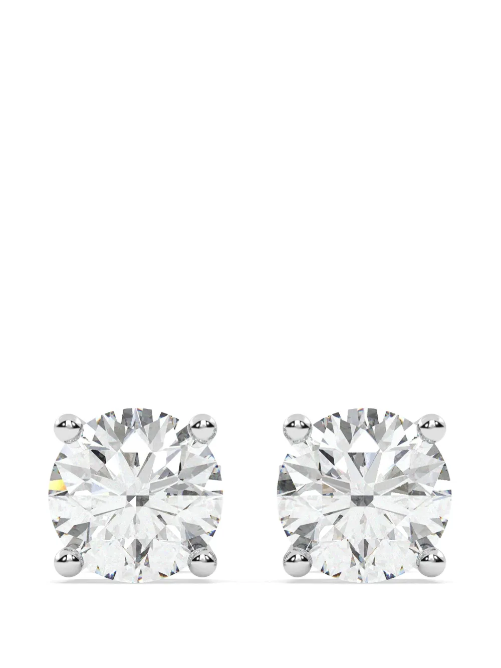 Diamond Essentials laboratory-grown diamond solitaire earrings - Argento