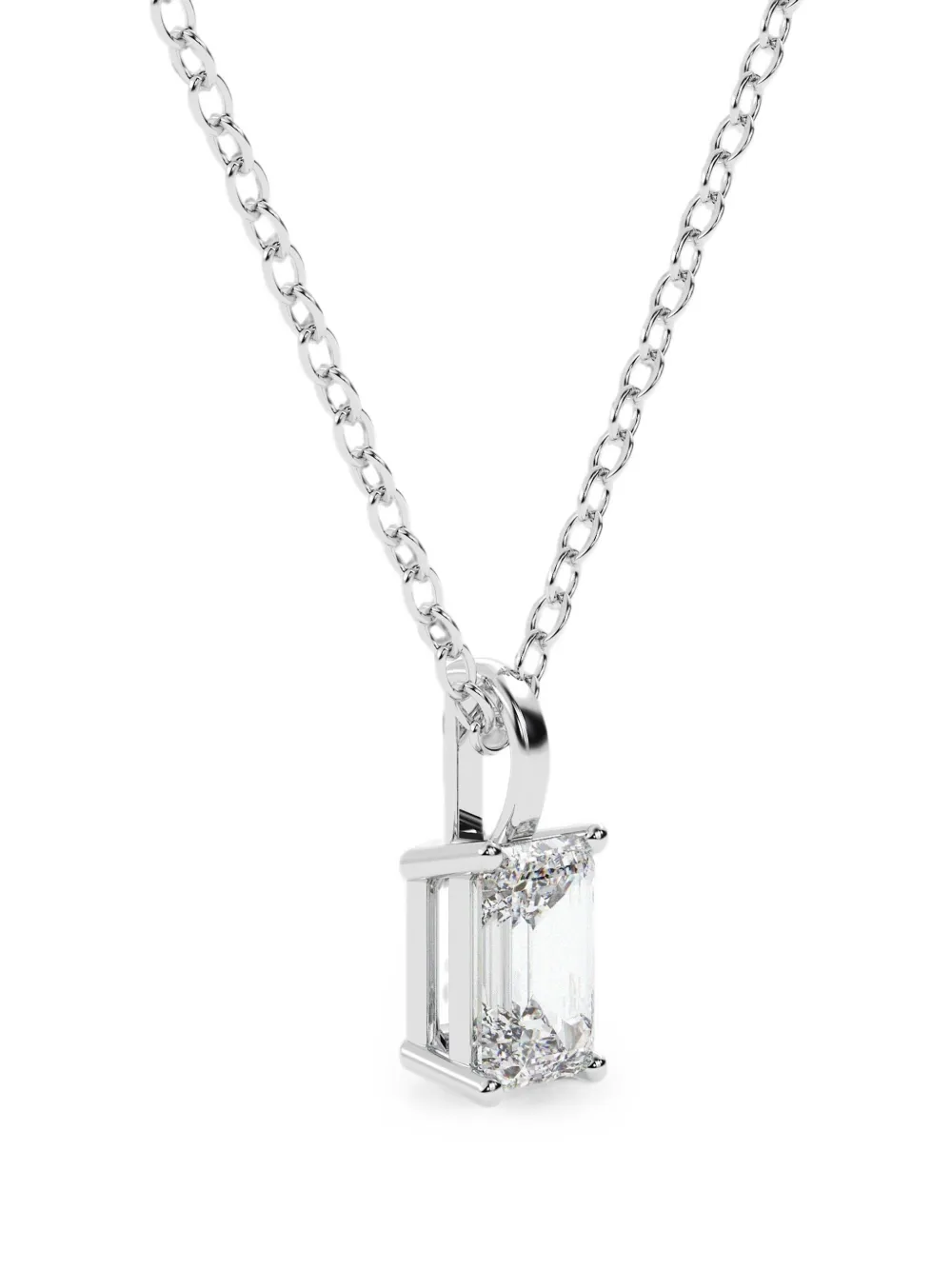 Diamond Essentials emerald-cut diamond necklace - Silber
