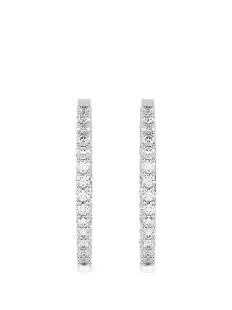 Diamond Essentials arracadas ovaladas con diamante de laboratorio