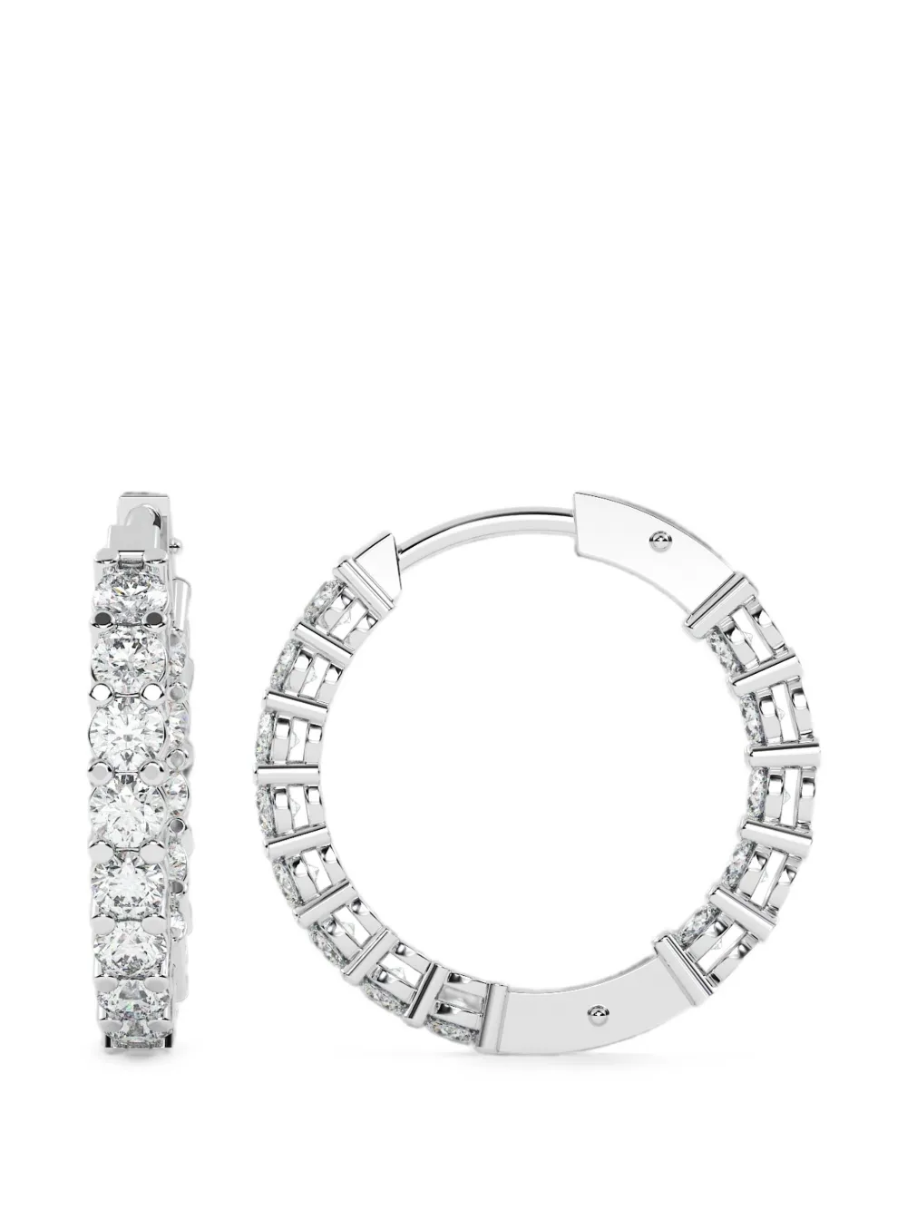 Diamond Essentials laboratory-grown diamond hoop earrings - Argento