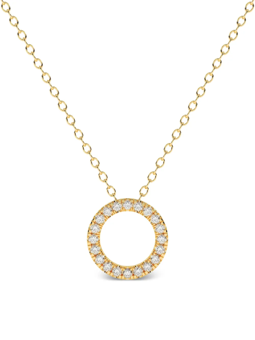 Diamond Essentials circle-pendant diamond necklace - Gold