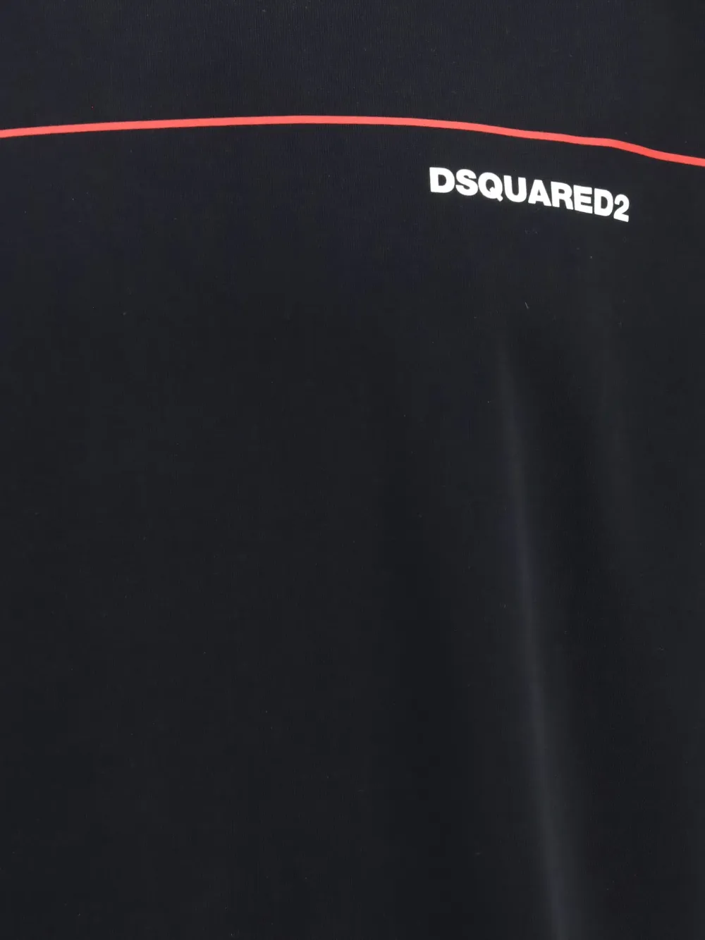 DSQUARED2 Ruimvallend T-shirt met lofoprint Zwart