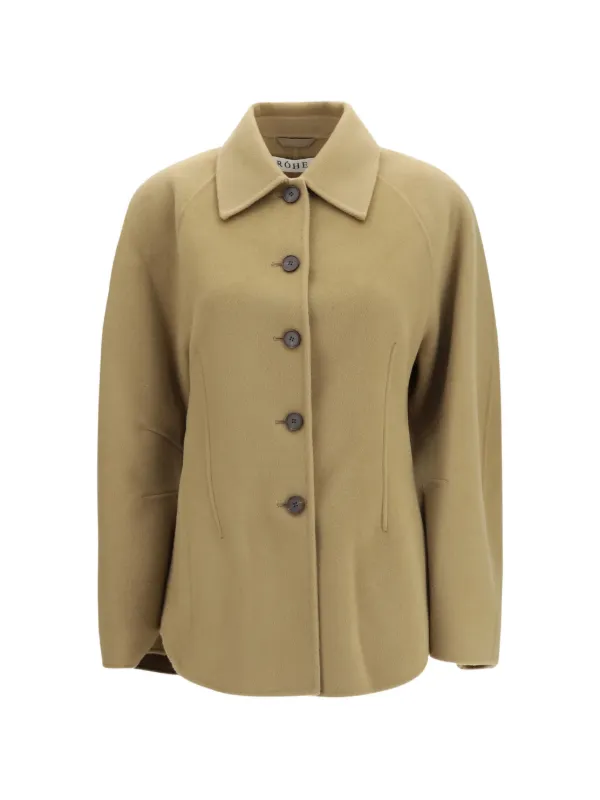 Róhe Double-faced Sculptural Jacket in Neutrals