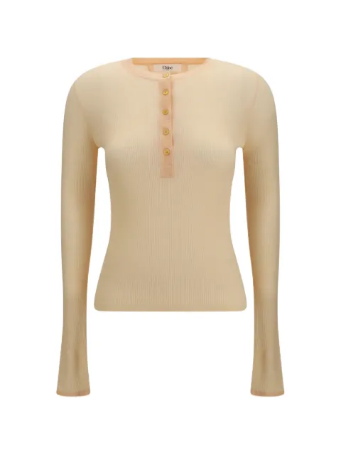 Chloé ribbed-knit long-sleeve top