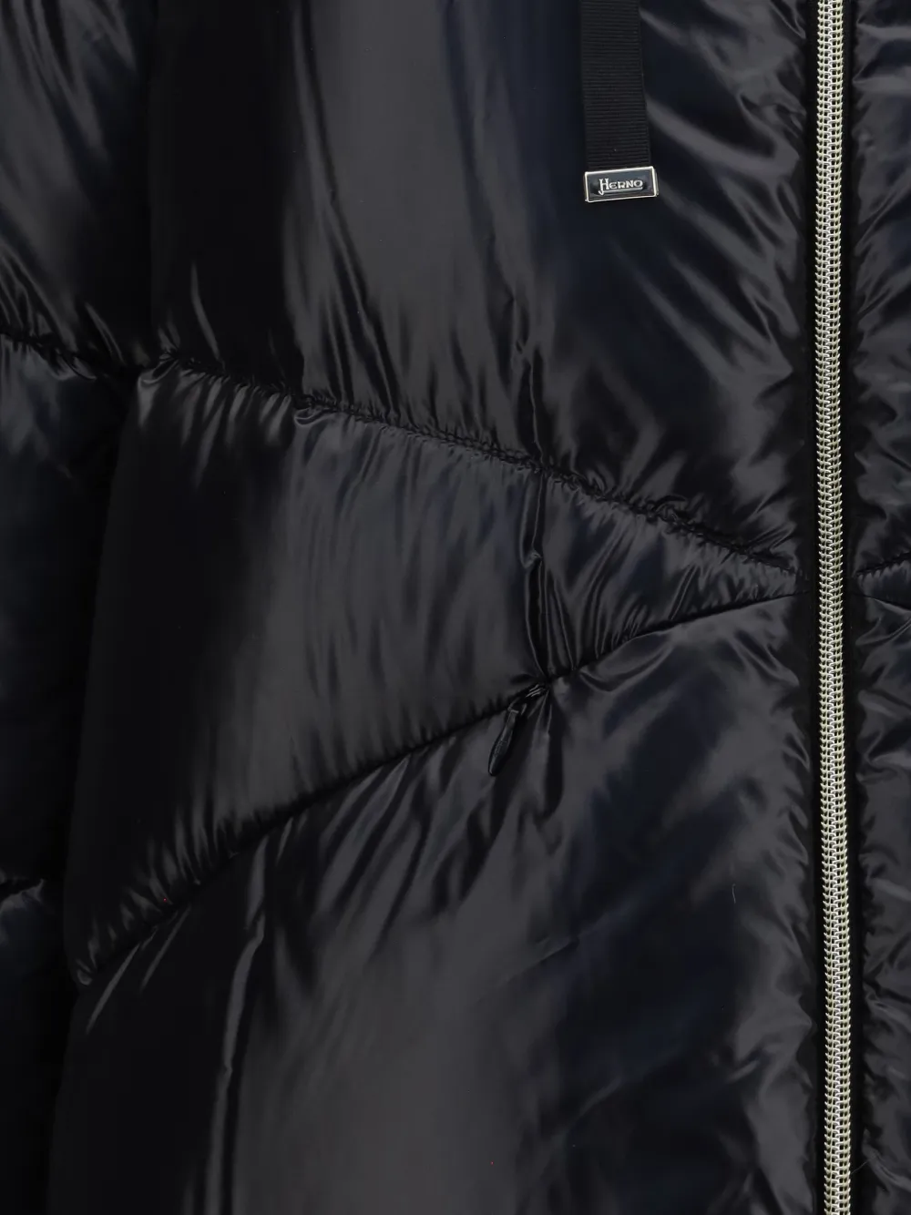 Herno Gewatteerd jack met trekkoord en capuchon Blauw