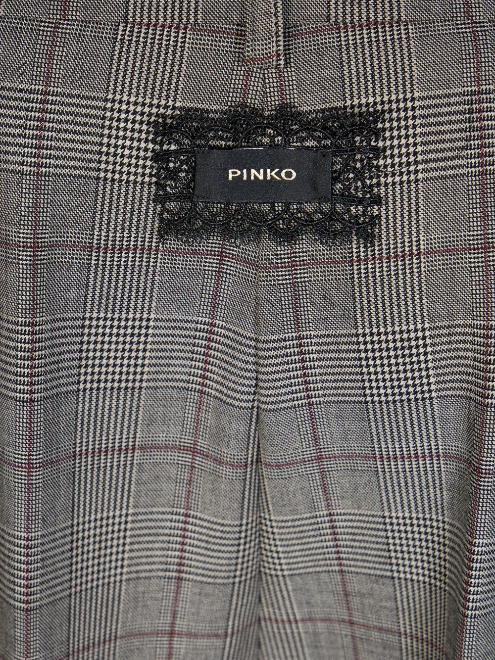 PINKO Broek met kanten patch Grijs