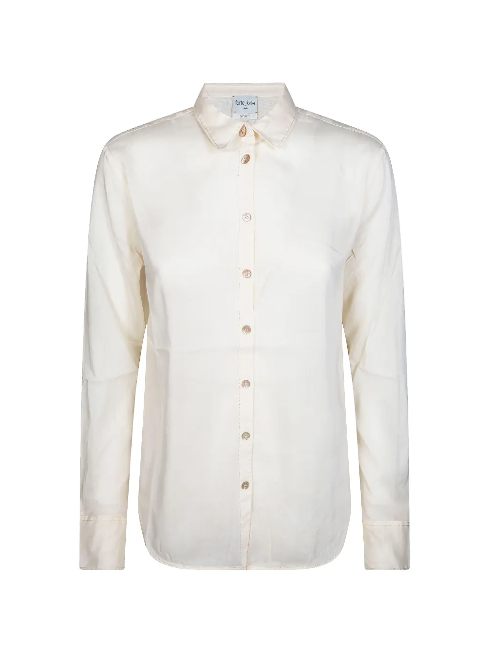 Forte Forte button-down long-sleeve cotton shirt - Toni neutri
