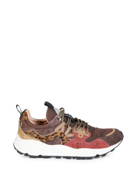 FLOWER MOUNTAIN Yamano 3 leopard-print sneakers