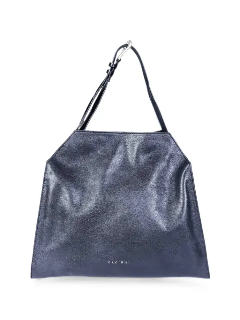 Orciani Trinity M Lagoon leather shoulder bag