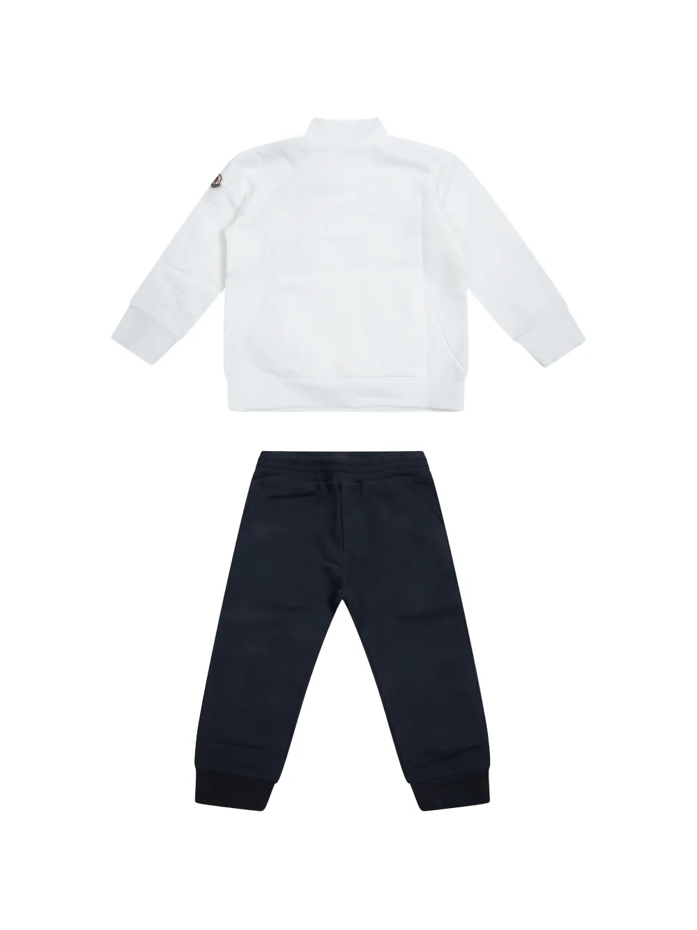 Moncler Enfant Trainingsbroek met hoge hals en logo-patch Wit