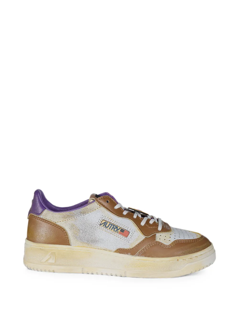 Autry Medalist distressed-effect sneakers Wit