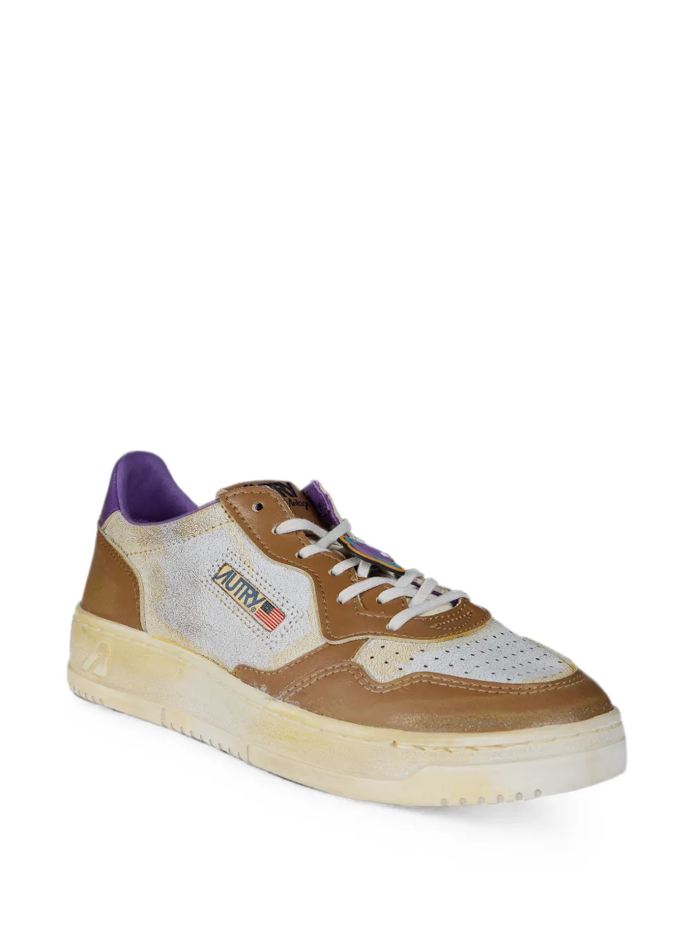 Autry Medalist distressed-effect sneakers Wit