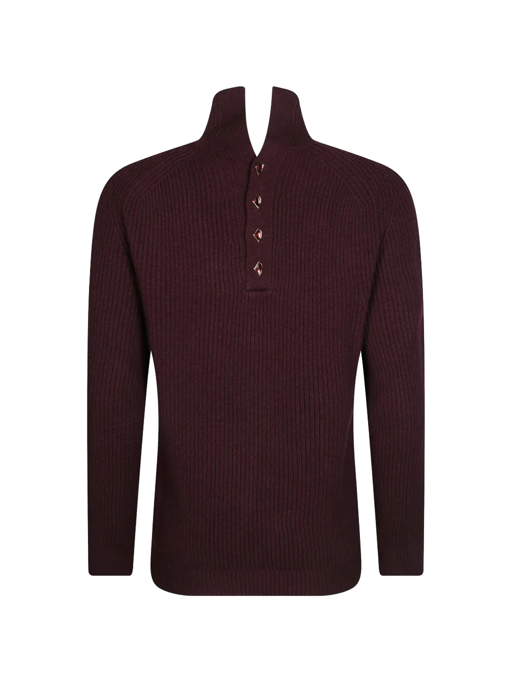 DONDUP embellished-button ribbed-knit sweater - Rosso