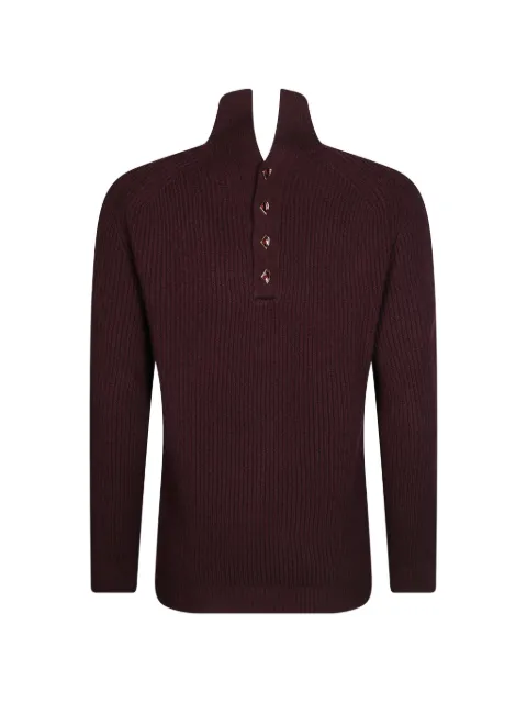 DONDUP jersey de canalé con botones