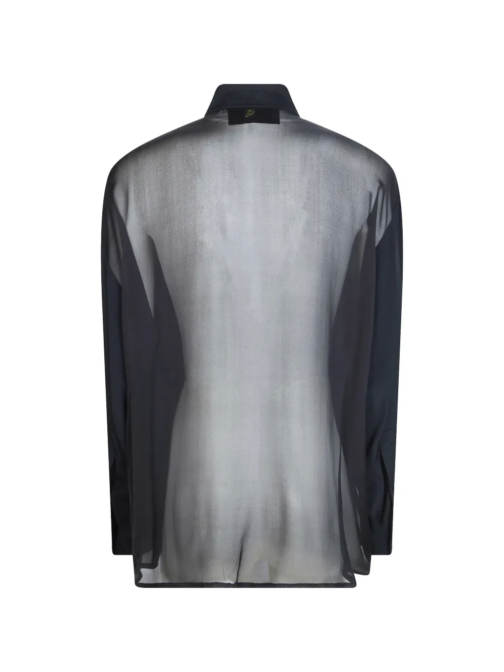 DONDUP Oversized crêpe de chine blouse Zwart