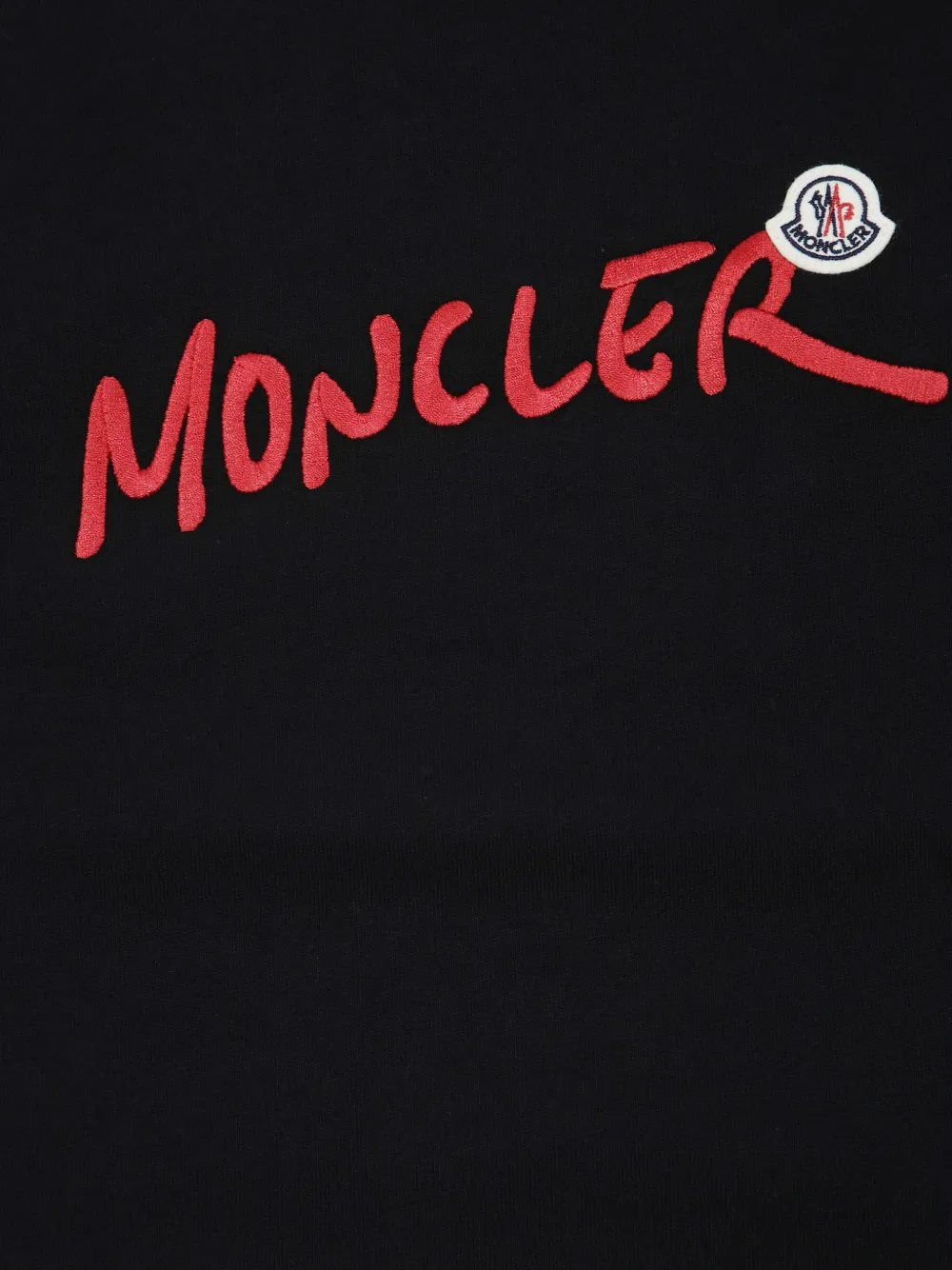 Moncler Enfant logo-embroidered sweatshirt Zwart