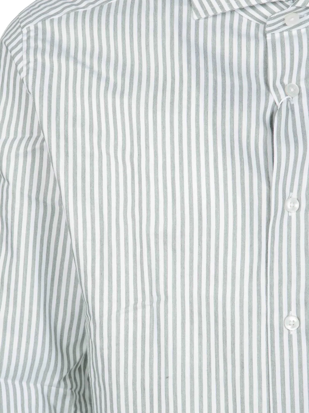 Xacus striped long-sleeve shirt Wit