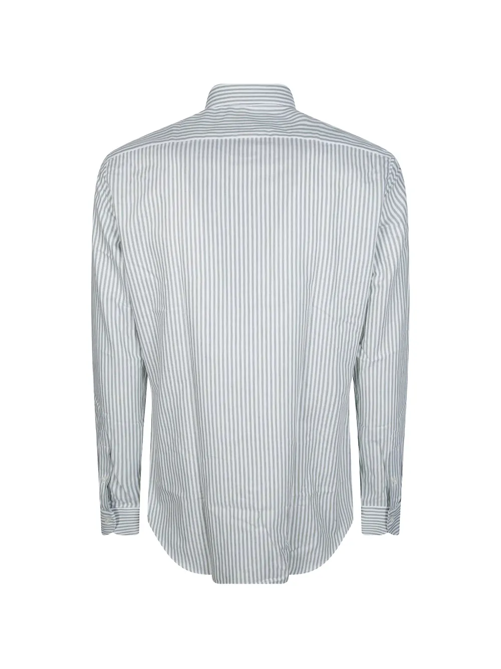 Xacus striped long-sleeve shirt Wit