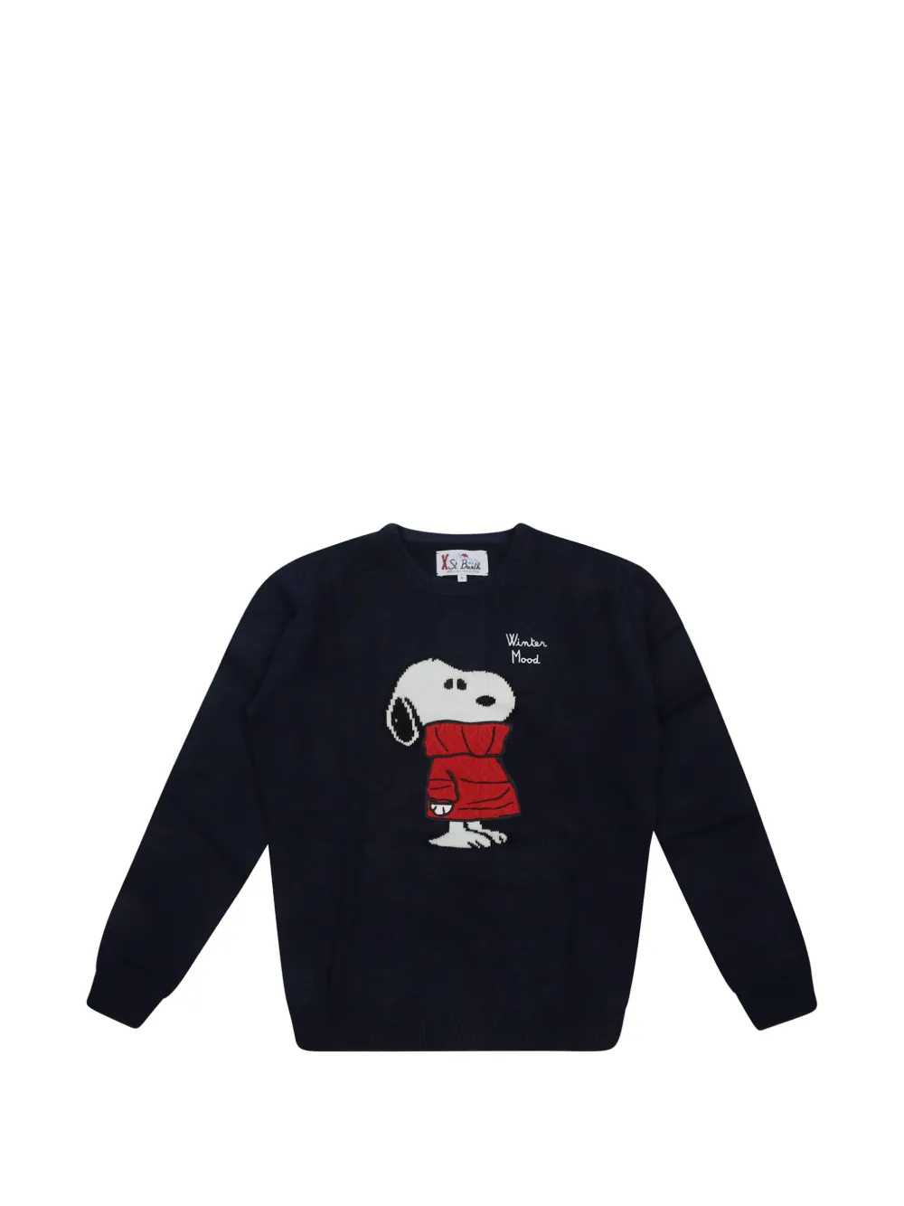 MC2 Saint Barth Kids Snoopy-intarsia knitted sweater Blauw