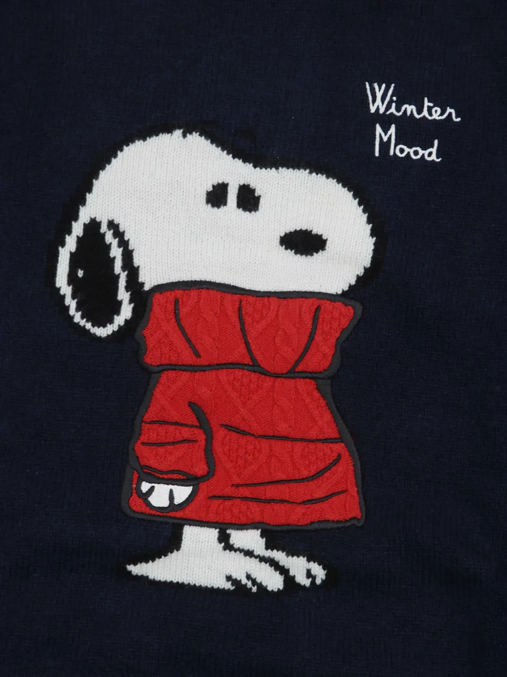 MC2 Saint Barth Kids Snoopy-intarsia knitted sweater Blauw