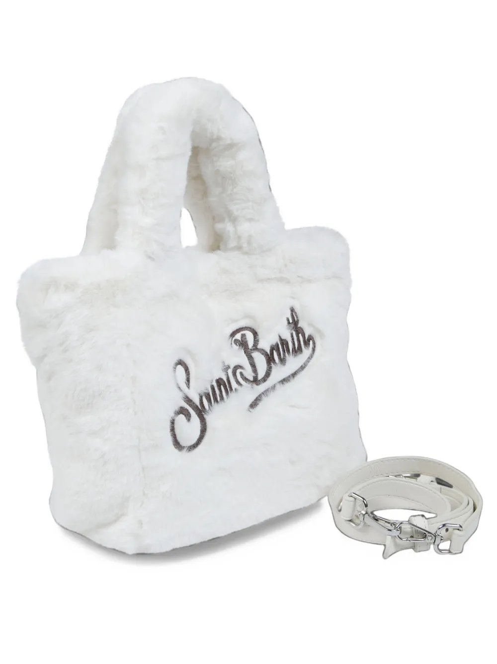MC2 Saint Barth Kids mini Vanity faux-fur tote bag Wit